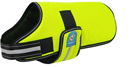 Knuffelwuff 13873-008 Hundemantel Funktionstextil reflektierend Neon, 70 cm