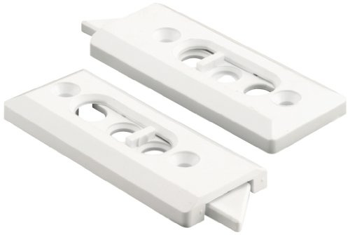 Prime-Line Products F 2728 Tilt Latch Pair, White Plastic Construction, Spring Loaded, 2-1/8 in. Hole Centers