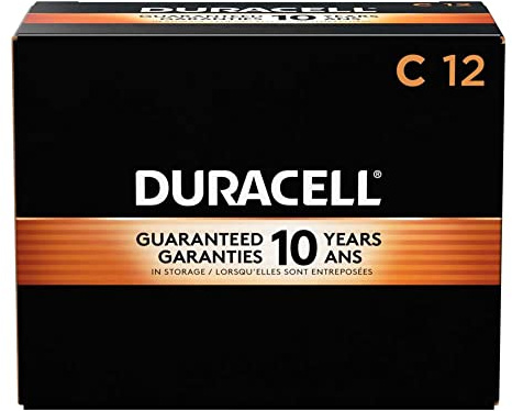 Duracell CopperTop - Pilas alcalinas C, 12/BX (MN140012)