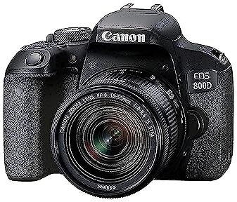 Canon EOS 800D Fotocamera Digitale, Obiettivo EF-S 18-55 mm f/4-5.6 IS STM, Nero [Versione EU]