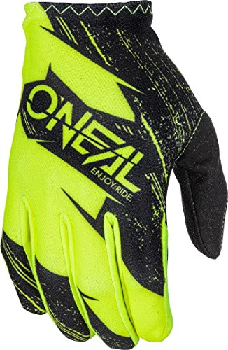 O'NEAL | Fahrrad- & Motocross-Handschuhe | Kinder | MX MTB FR Downhill Freeride | Langlebige, Flexible Materialien, belüftete Handoberseite | Matrix Youth Glove Burnout | Schwarz Neon-Gelb | Größe L