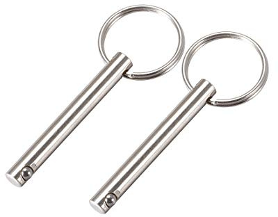 sourcing map 2 Stück Steckbolzen mit Kugelsicherung Schnellverschlussbolzen 6 x 50mm Kugelsperrbolzen Marine Hardware für Boot Oberdeck Gelenk
