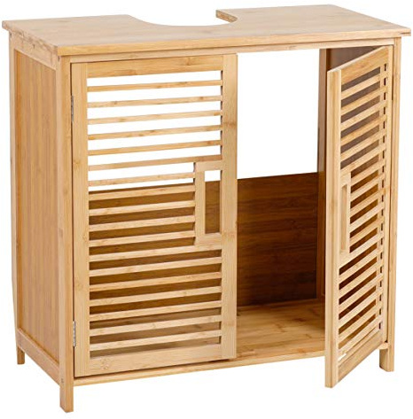 axentia Waschbeckenunterschrank, ca. 60 x 58 x 30 cm, Wooden