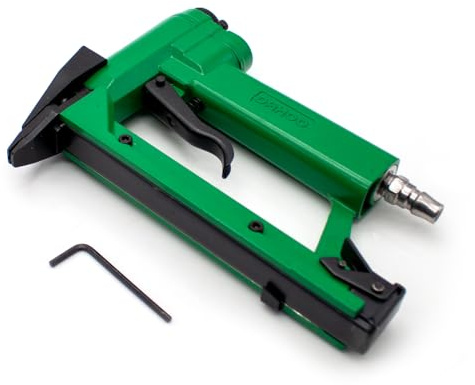 LeTkingok Pneumatic Staples Gun, Air Stapler for Photo Frame Slice Nails Picture Frame Back Plate Fixing Tool J520-C1