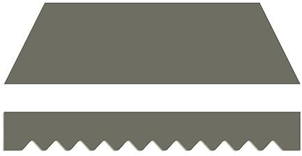 home Trends Markisenstoff Markise mit Volant 3.5 X 3 m Markisenbespannung ersatzstoff 337 x 300 cm Balkon Markise wasserabweisend & Sonnenschutz Ersatz Markisentuch P1024-Grau
