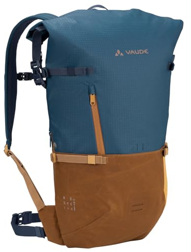 VAUDE Cityrucksack CityGo II 23 Liter, wasserdicht & leicht – Blau | Wasserabweisend & schmutzabweisend - Damen & Herren – leichter Daypack für Alltag, Wandern & Städtetrips, 15,6'' Laptop-Fach