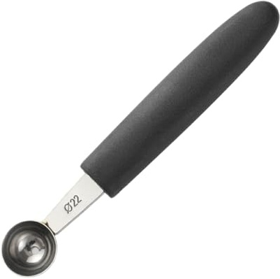 QOKLIYUI Cuillère à Glace en Acier Inoxydable, Pratique et fiable, Facile à Nettoyer, cuillères à Glace en Acier Inoxydable, Large Application, 22MM Rond