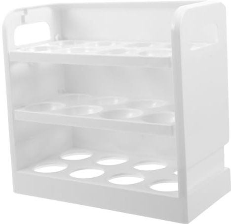 Mobestech Egg Storage Box for Fridge Refrigerator Side Door Layers Egg Holder Rack Kitchen Organizer