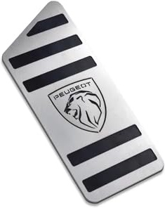 Repose Pieds en Acier pour 2019+ Peugeot.2008 II, 208 II | 1 Pièce Inox Pédalier Pédales Argent Marchepied Inoxydable Brossé 2008 e-2008 e-208 accessoires