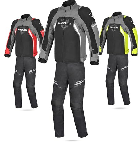 MAXIMO-MOTO Motorbike Suit for Men Heavy Duty 600D Cordura Motorcycle 2 Piece Waterproof Suit CE Approved Armour
