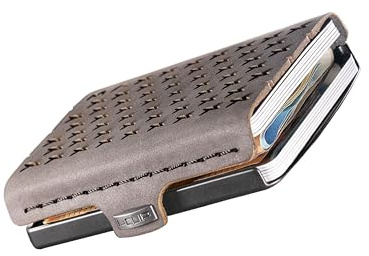 I-CLIP MAX - Portefeuille fin avec espace pour 16 cartes - Pince à billets pour jusqu'à 30 billets - 2 tiroirs à monnaie - Porte-monnaie léger et flexible, gris, Titan DLC Infinity X Urban Grey
