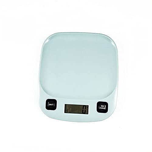 CLLBANT Bilancia da Cucina Bilancia da Cucina Elettronica per Frutta e Cottura 5 kg Bilancia Portatile in plastica per la casa
