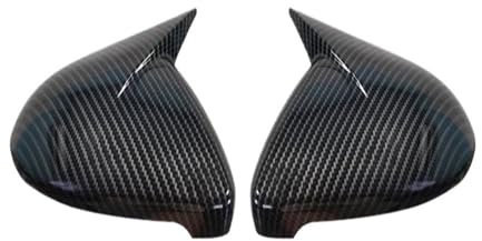 Auto Rückspiegel Kappe Für VW Für Golf 7 MK7 MK7.5 Für GTI R Für GTE Für GTD 2014-2019 Rückspiegel Abdeckung Seite spiegel Kappen Tür Spiegelkappen(Carbon fiber pattern)