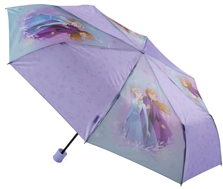 Undercover - parapluie pliant Disney La Reine des Neiges - parapluie de poche avec housse de protection - diamètre 94 cm - léger et idéal pour les mains des enfants