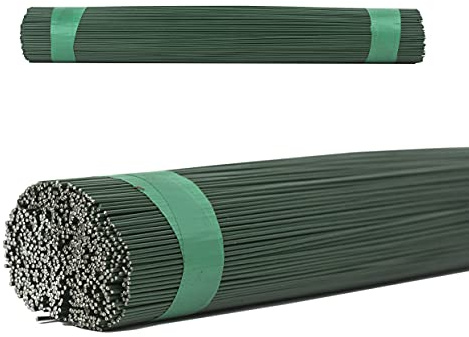 IFLO Steck- und Wickelddraht GRÜN & BLAU geglüht 300mm - Basteldraht, Blumendraht, Bindedraht, Floristikdraht für Trockenblumen, DIY Projekte (1,5mm x 300mm Grün 40Stück)