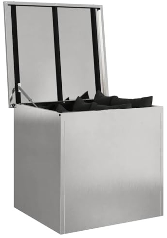 vidaXL Gartenlagerkissenbox Verzinkter Stahl 55 x 50,5 x 50 cm 117 L