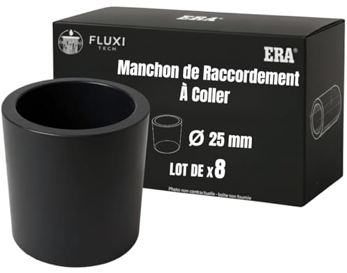 FLUXI-TECH - Manchon de Raccordement Droit à coller Ø25 mm PN16, lot de 8