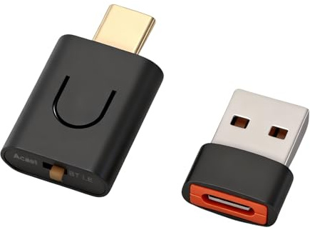 Ouitble USB C APTX 5.4 Bluetooth USB Audio Adapter Sound Transmitter för LE Audio med Handsfree Music Adapter för PC Laptop-surfplattor Plug and Play