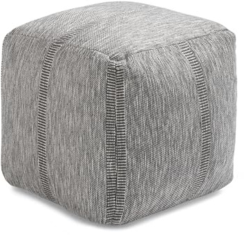 Anji Mountain Pouf Ottoman Foot Rest, Handmade Ottoman Pouf, Comfortable Foot Stool, Decorative Floor Seating for Living Room Decor, Bedroom & Home Décor Accent - Tofy