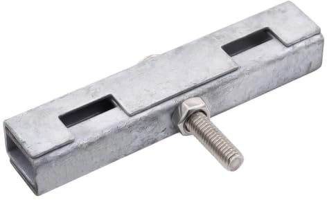 DOJA Barcelona U Mattenverbinder - 10er-Pack - Verzinkt - doppelstabmattenzaun verbinder aus Robustem Material - zaunverbinder doppelstabmatte als Komplett Set - mit Gittermattenverbinder