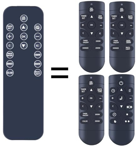 GOUYESHO New Replacement Remote Compatible with TruFlame Fireplace EF830K-E EF831K-E EF821KB-E EF830KB-E EF831KB-E EF851KB-E EF853KB-E EF830KBW-E EF831KBW-E EF853KBW-E EF851KBW-E, for Finether