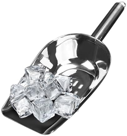 STOBAZA Pelle à Glace Acier Inoxydable Alimentaire Surface Miroir Polie Ustensile Cuisine Inox Sûr et Lisse pour Bar Maison Fête