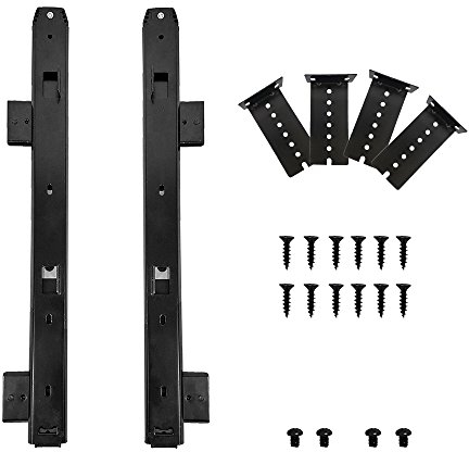 FRMSAET Heavy Duty 305/355/405/455 mm Thickness Steel Construction Ball Bearing Keyboard Slides Keyboard Drawer Slides Tray Accessories Cabinet Furniture Hardware Rails (405 mm, Black)