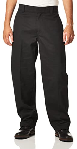 Dickies Hombre, Pantalón utilitario Active en sarga con cinturilla y corte regular, negro, 38W / 34L