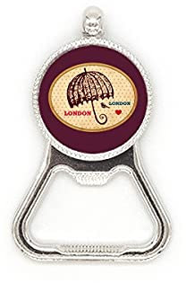 UK London Umbrella Stamp British Metal Beer Bottle Cap Opener Duty Stainless Steel