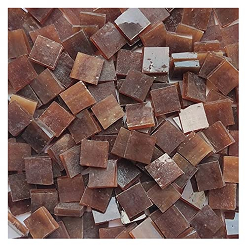 LUOSHUAI Tesselles mosaique 50G / Sac Couleur Mixte carré carré Clair mosaïque de mosaïque pour DIY Faire de la mosaïque Artisanale Mosaique Verre (Color : Brown, Weight : 50g)
