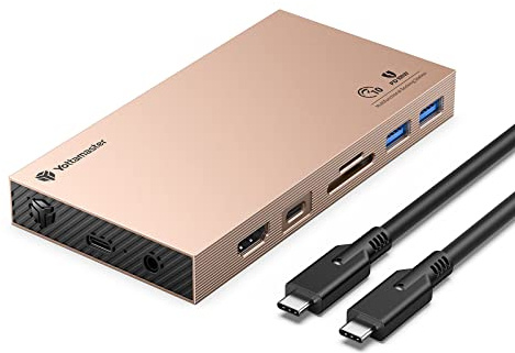 Yottamaster Hub USB C con Carcasa M2 NVMe, Docking Station 10 en 1 10Gbps Compatible con 4K@30 Hz HDMI, PD100W, RJ45, 4 Puertos USB, Audio, Lector de Tarjetas SD/TF para Portátiles Tipo C y Mac