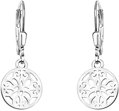 SOFIA MILANI - Damen Ohrringe 925 Silber - Kreis Ornamenten Ohrhänger - E1861