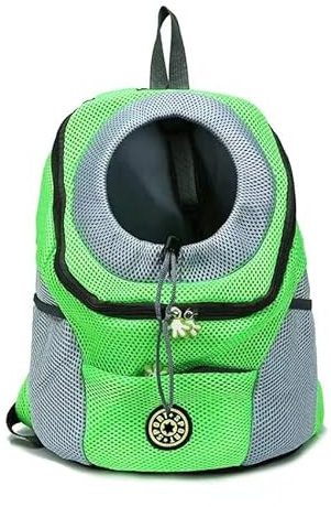 KINZE Haustiertasche Haustierträgerbeutelträger Für Hunde Rucksack Out Double Schulter Tragbare Reise -Rucksack Outdoor Hundeträger -Tasche Reise -Set-Grün-S Für 0-5 Kg