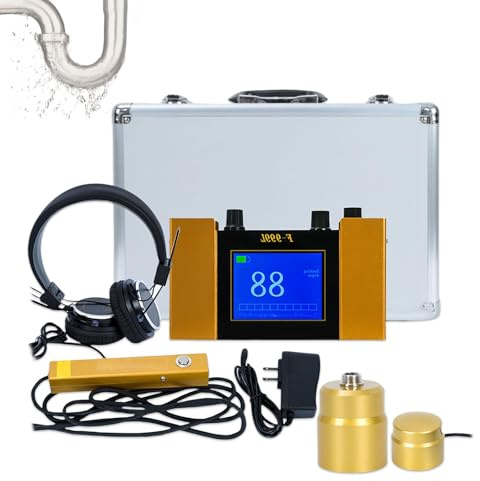 Glowdora Detector Profesional De Fugas De Agua Subterránea, Sensor De Fugas De Agua, Sensor De Fugas De Agua En Tuberías, Detector De Fugas De Agua para Piscinas, Detector De Fugas De Agua