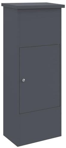 vidaXL Paketdrop-Box mit Speicher Anthrazit 44,5 x 29 x 110,5 cm Stahl