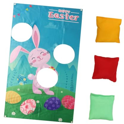 BESTonZON Juego Banderas de Pascua Sacos de Arena para , Saco de Arena Ecológico sin Olor, Juguete de Fiesta Divertido para Interior y Exterior, Set Aleatorio de 1 Unidad