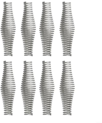 FABULETTA Lot de 8 poignées à ressort de rechange en acier zingué avec prise en main naturelle et ressort flexible pour poêles à bois, barbecues et portes de four