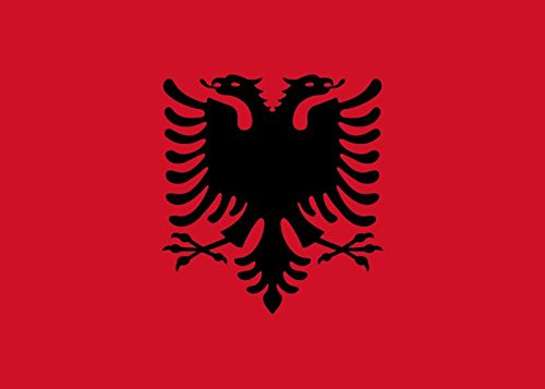 Werbetechnik Sotirios Papoutsis 2X Auto Aufkleber ALBANIEN - Flagge 2X Car Sticker Fahne (ca. 8x5 cm)