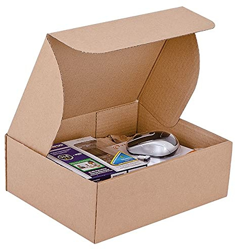 Umzugskartons, gestanzt, Havanna, 25 x 20 x 15 cm, Verpackungskartons, Umzugskartons, Umzugskartons, leicht, solide und robust, 10 Stück, hergestellt in Italien