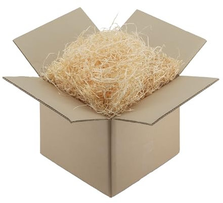 IMBALLAGGI 2000-1Kg Trucioli Legno Naturale Inodore, Paglia per Cesti Natalizi, Regali di Natale e Confezione Regalo, Riempimento Imballaggio per Spedizioni Pacchi, Paglietta Decorativa per Scatole
