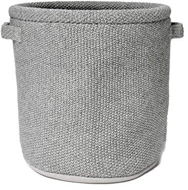 nielsen HOME Strickkorb Noa, 40x40 cm, hellgrau, Korb, Dekokorb gestrickt, Baumwolle, Strick, Ökotex