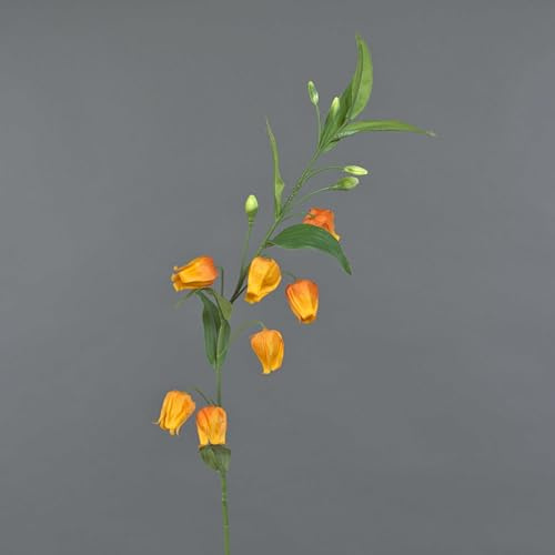 artplants.de Giglio sandersonia Finto Masaru, Giallo-Arancione, 95cm - Giglio Artificiale - Fiori Finti