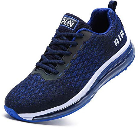 Azooken Scarpe Sportive Uomo Donna Scarpe da Corsa Cuscino Ad Aria Sneaker Tempo Libero Fitness Sneaker da Esterno Traspirante Leggera （8998-BU41）