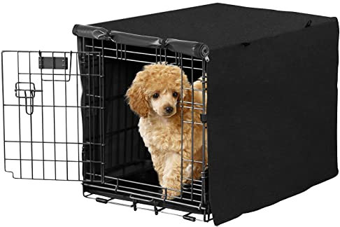 X-ZONE PET Housse de cage pour chien à double porte – Housse en polyester pour niche pour animaux domestiques (convient aux caisses métalliques de 61 cm, 76 cm, 91 cm, 106 cm, 106 cm, 121,9 cm)