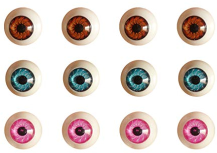 Ciieeo 20Mm Doll Eyes Simulated Round Eyeballs for Diy Crafts Fake Eye Balls for Handmade Toys Home Decoration and Kids School Projects