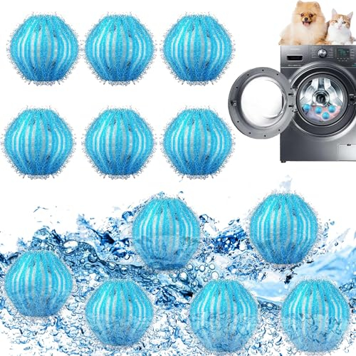12 pcs Fusselbälle waschmaschine,Tierhaarentferner waschmaschine,Fusselball für waschmaschine,Wiederverwendbar tierhaarentferner,Anti fusselbälle waschmaschine für entfernt tierhaare fusseln(Blau)