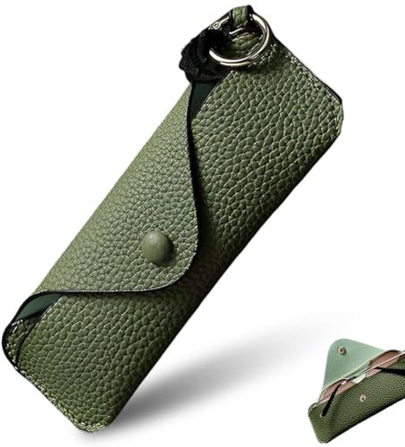 Pelle Verde Porta Occhiali, custodia occhiali morbida, Custodia per Occhiali da Sole, Portatile Scatola per Occhiali, borse per occhiali da sole in morbida pelle, per Occhiali Sole, Occhiali Miopia