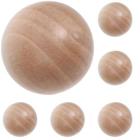 MAGICLULU Holzkugel-Flaschenstopfen 6 Stück Runde Weinverschlüsse Aus Naturbelassenem Kiefernholz Für Glasflaschen Und Dekanter Vielseitiger Flaschenverschluss Für Küche Und DIY-Projekte