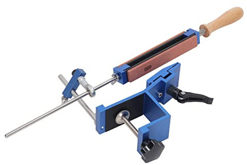 ZenithAur Precision Sharpener System, Fixed Angle Sharpening Kit with 8 Whetstones, Ergonomic Design for Effortless Kitchen Sharpening