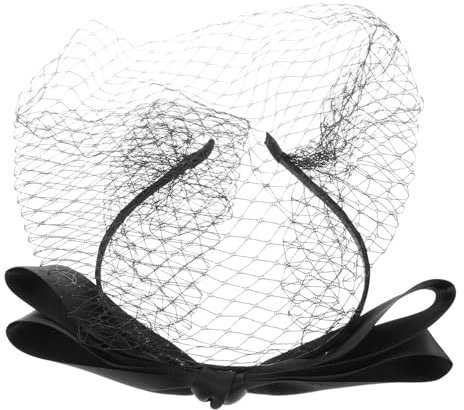 PACKOVE Vintage Hochzeits Haarband Mit Schwarzem Schleier Und Niedlichem Bogen Für Braut-events Partys Und Beerdigungen Aus Atmungsaktivem Netzmaterial Gefertigt